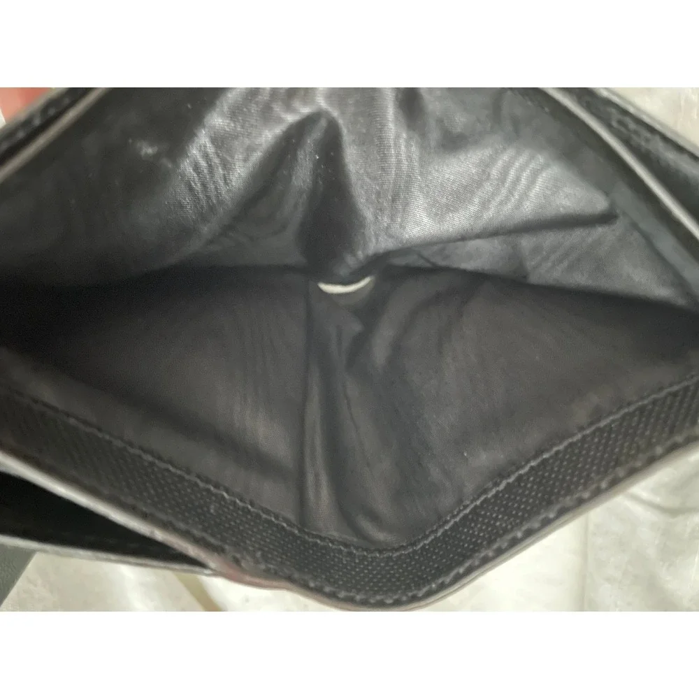 Kate Spade Black Pebbled Leather Small Bifold Turn-Lock Wallet Gold Hardware#661